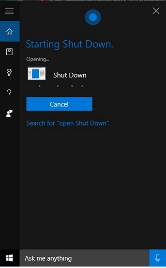 How to Restart or Shutdown Windows 10 Using Cortana 3