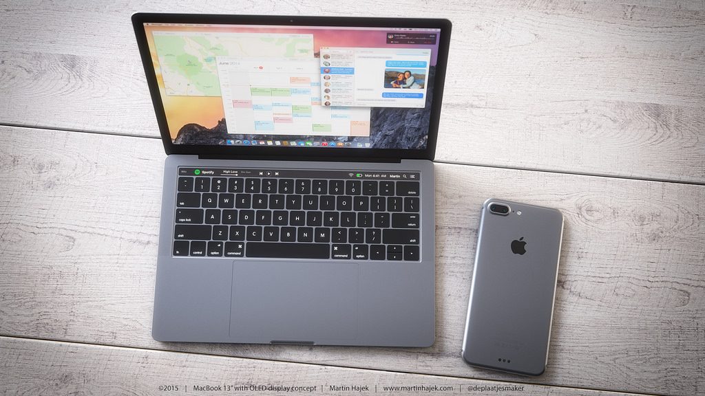 macbook pro 2016 with iphone 7