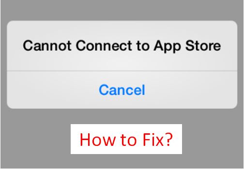 'Cannot connect to App Store' notification