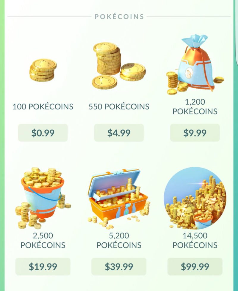 pokemon go pokecoins real cost