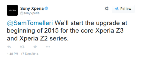 Sony Xperia Z3 and Xperia Z2 getting Android Lollipop, Sony Xperia Z series, firmware update, Android Lollipop, Xperia Z3, Xperia Z2