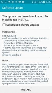 galaxy s6 ota update, memory issue, resolved, update
