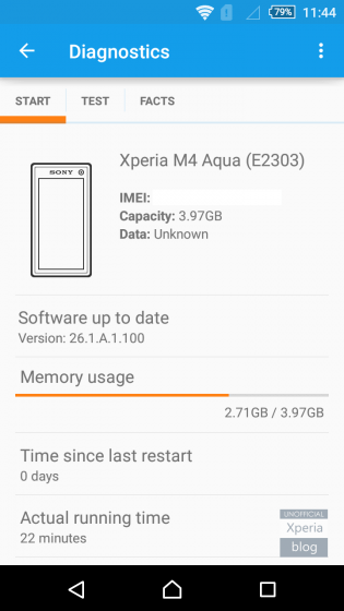 sony xperia m4 aqua free space, very less space, storage issue