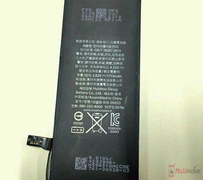 Higher capacity battery pack of iPhone 6c leaked picture