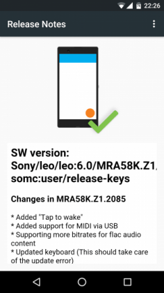 sony android marshmallow concept ota update
