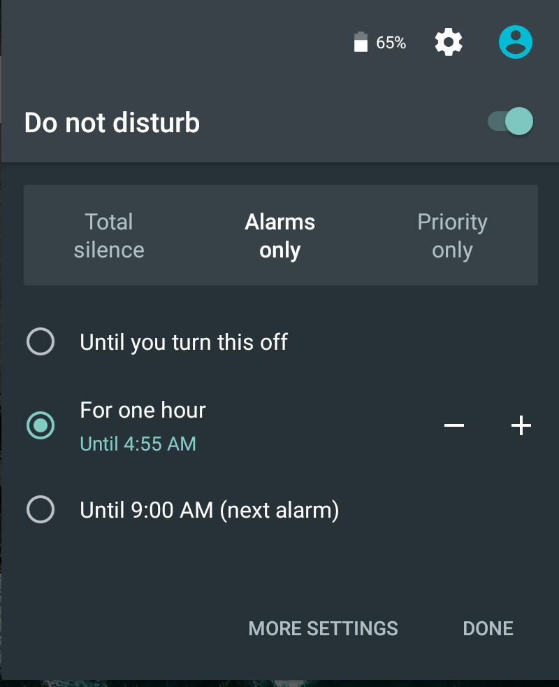 do not disturb android 6.0.1