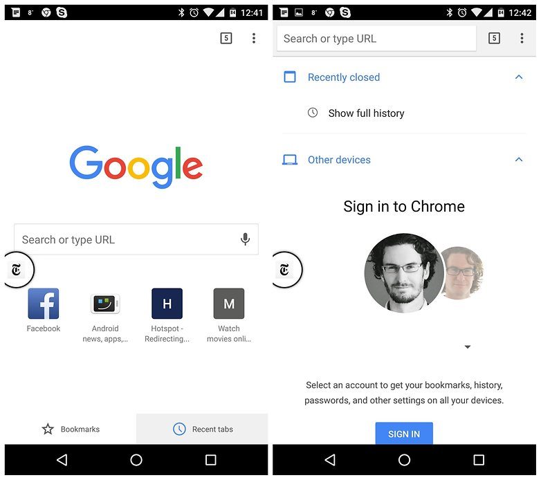 how to access chrome tabs with other devices