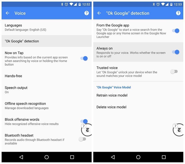 voice search with screen off