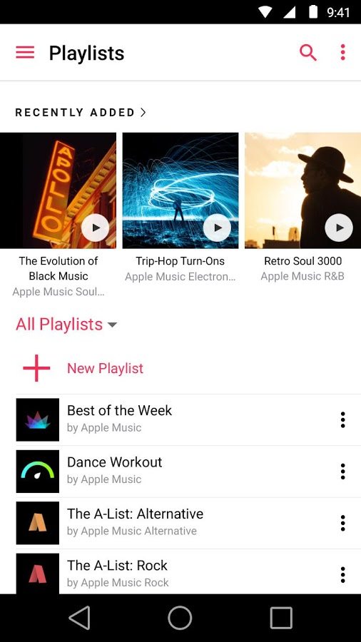 apple music for android update