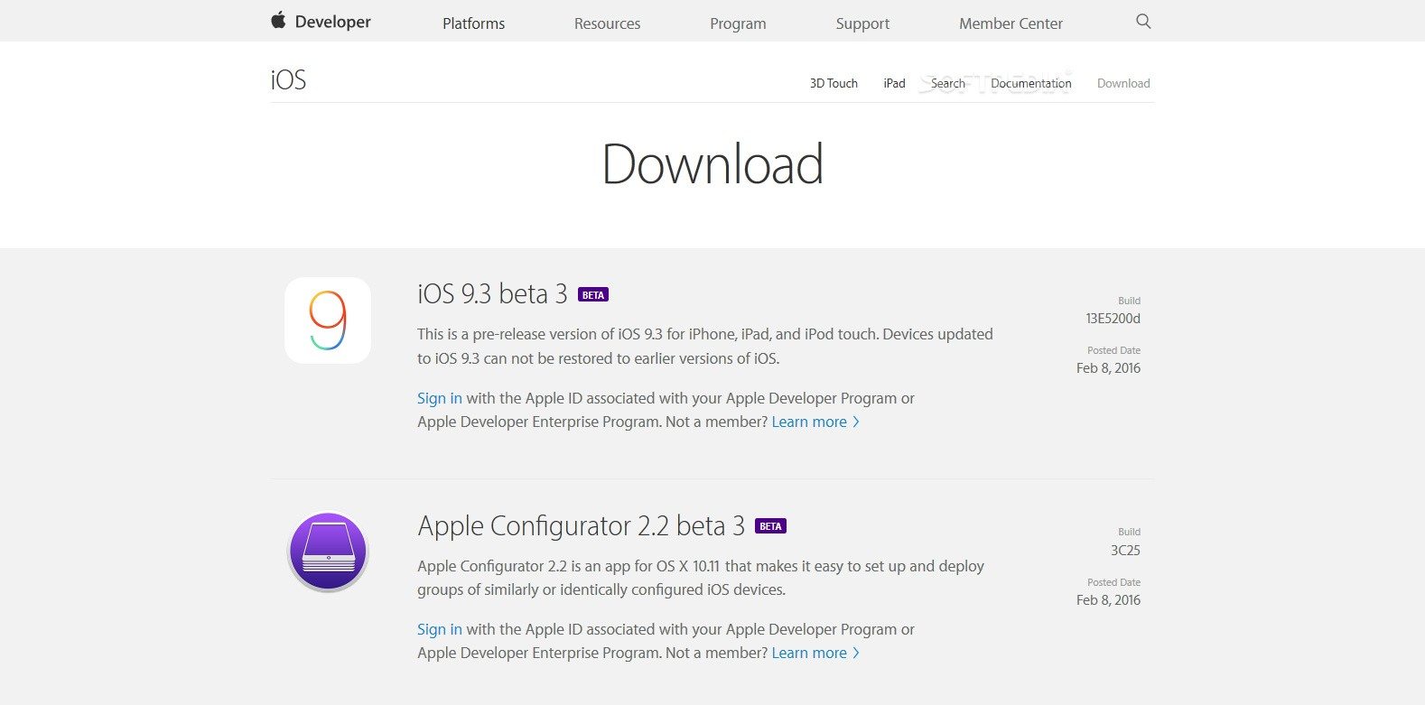 apple ios 9.3 beta 3
