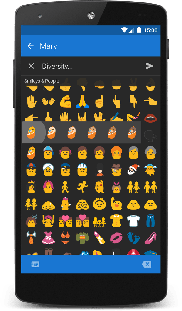 new emojis on android with textra