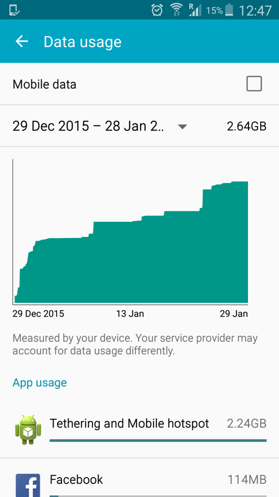 reduce data usage on android