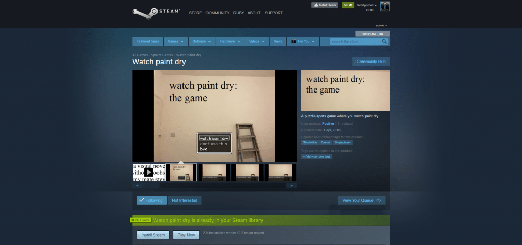 watch paint dry