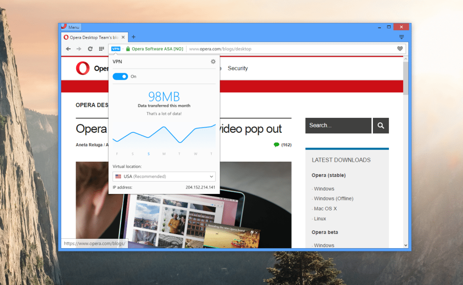 How to Use Opera’s Free VPN, Brings Access to Region-Locked Content