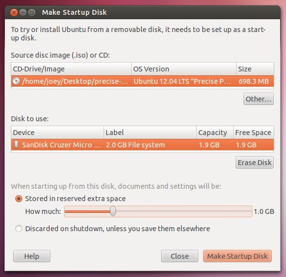 startupdiskcreator ubuntu