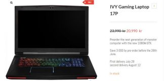 ivy gaming laptop with gtx 1080m