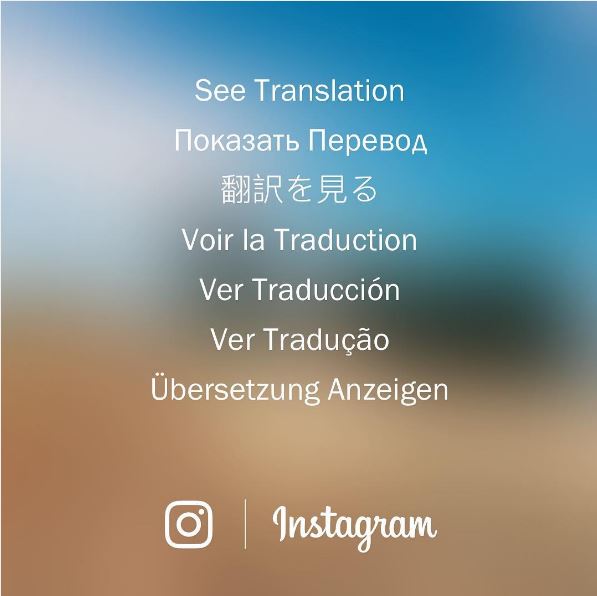 instagram auto translation