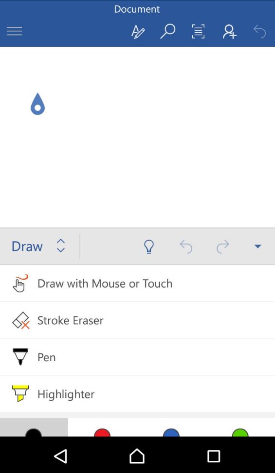 Choose inking options