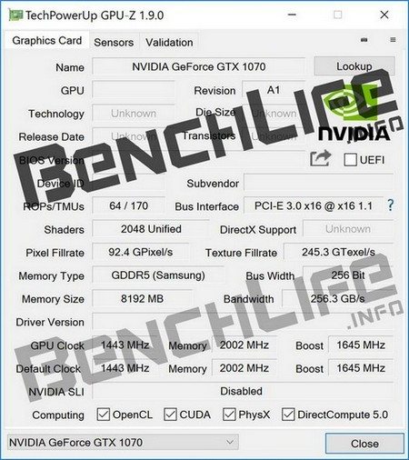 GTX 1070 mobile