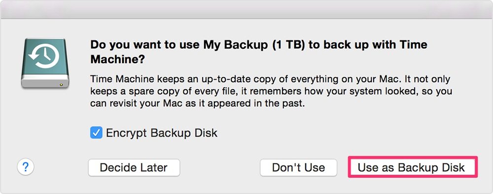 backup mac with timemachine