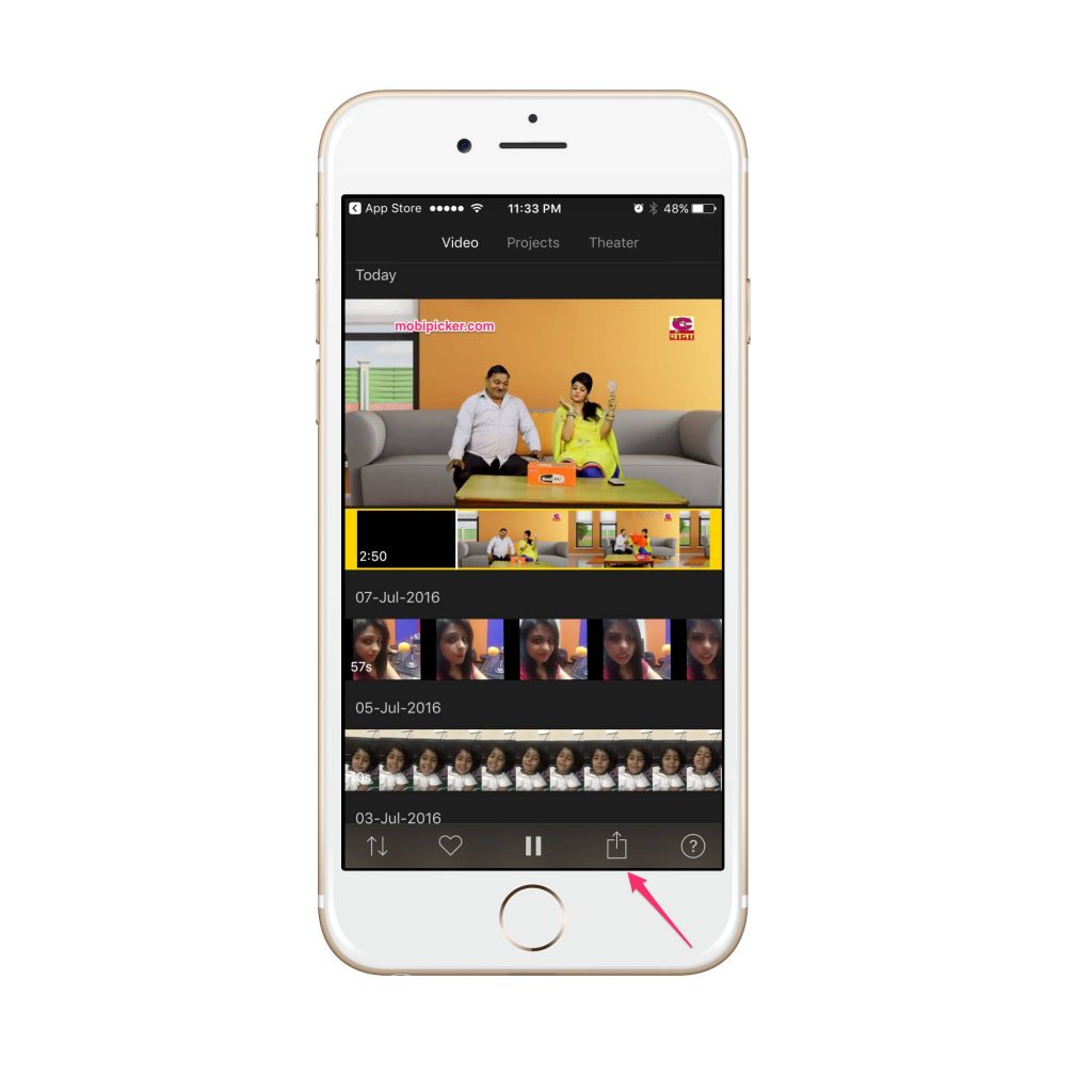 iphone video rotate