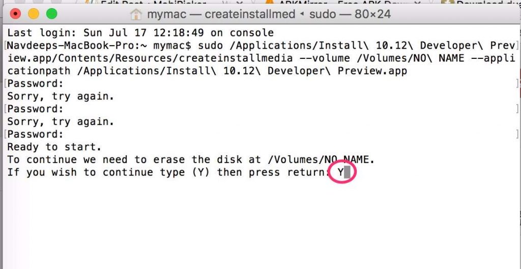 how to create macos sierra usb install drive