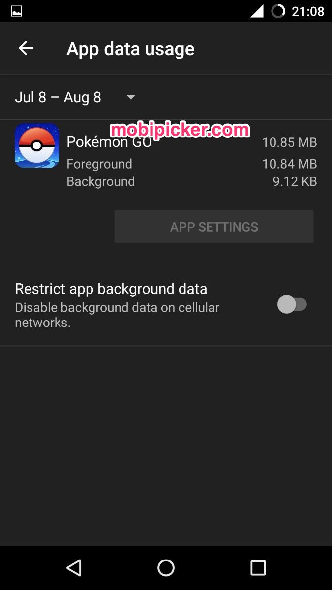 pokemon go mobile data