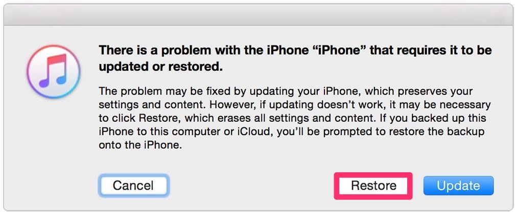 restore iphone in recovery mode