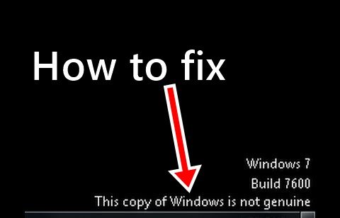 this copy of windows is not genuine