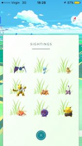 Pokemon GO sightings