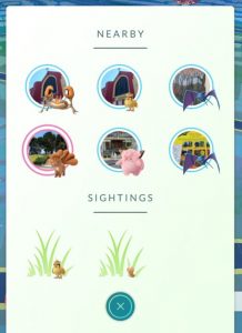 Pokemon GO new Nearby tracker