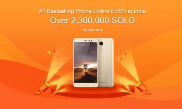 Xiaomi Redmi Note 3 2.3 Million Units