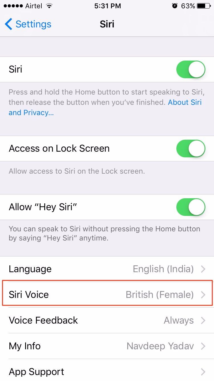 how to customize siri in ios 10 iphone ipad