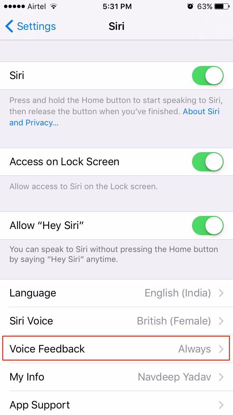 how to customize siri in ios 10 iphone ipad