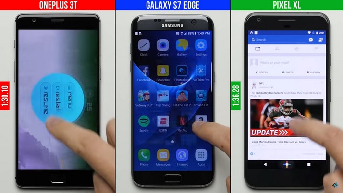 oneplus 3t vs google pixel xl vs galaxy s7 edge