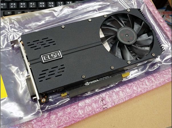 single slot ultra-thin ELSA GTX 1050 Ti graphics card