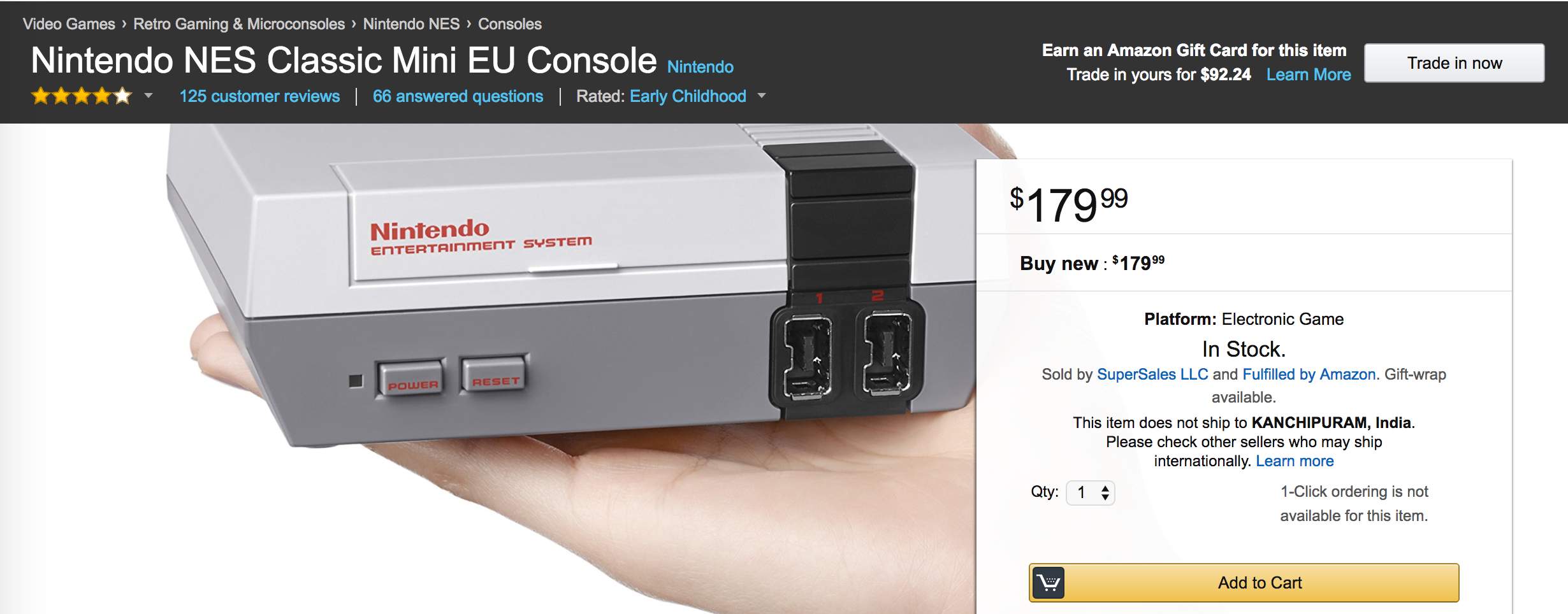 nintendo nes classic mini amazon stock availability