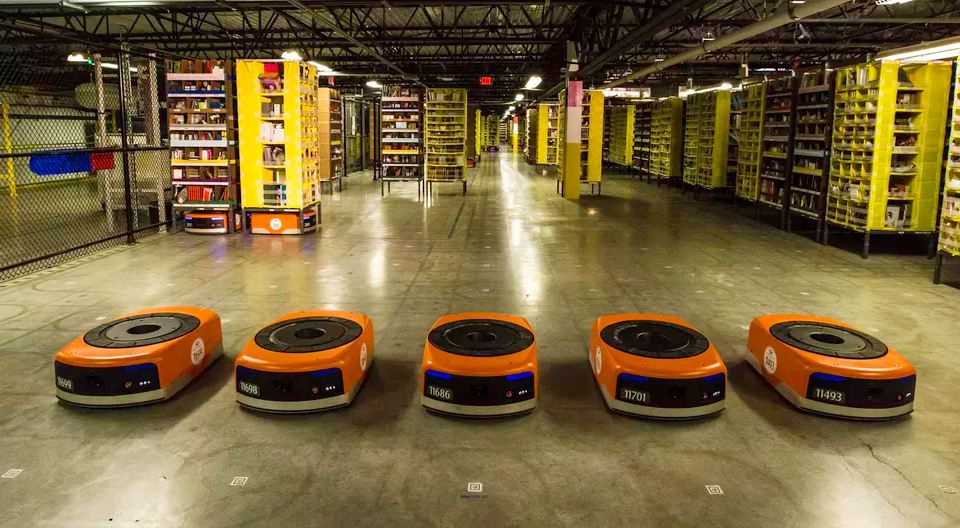 Amazon orange robots