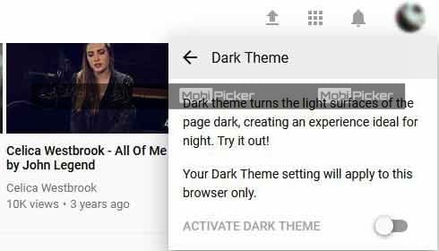 youtube dark mode