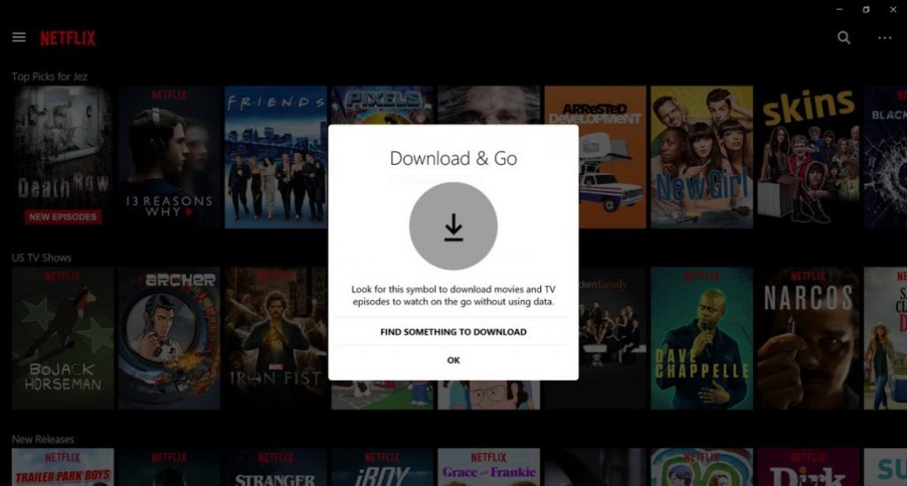 Netflix-offline viewing