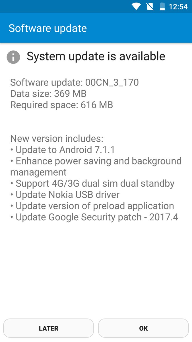 Nokia 6 nougat update