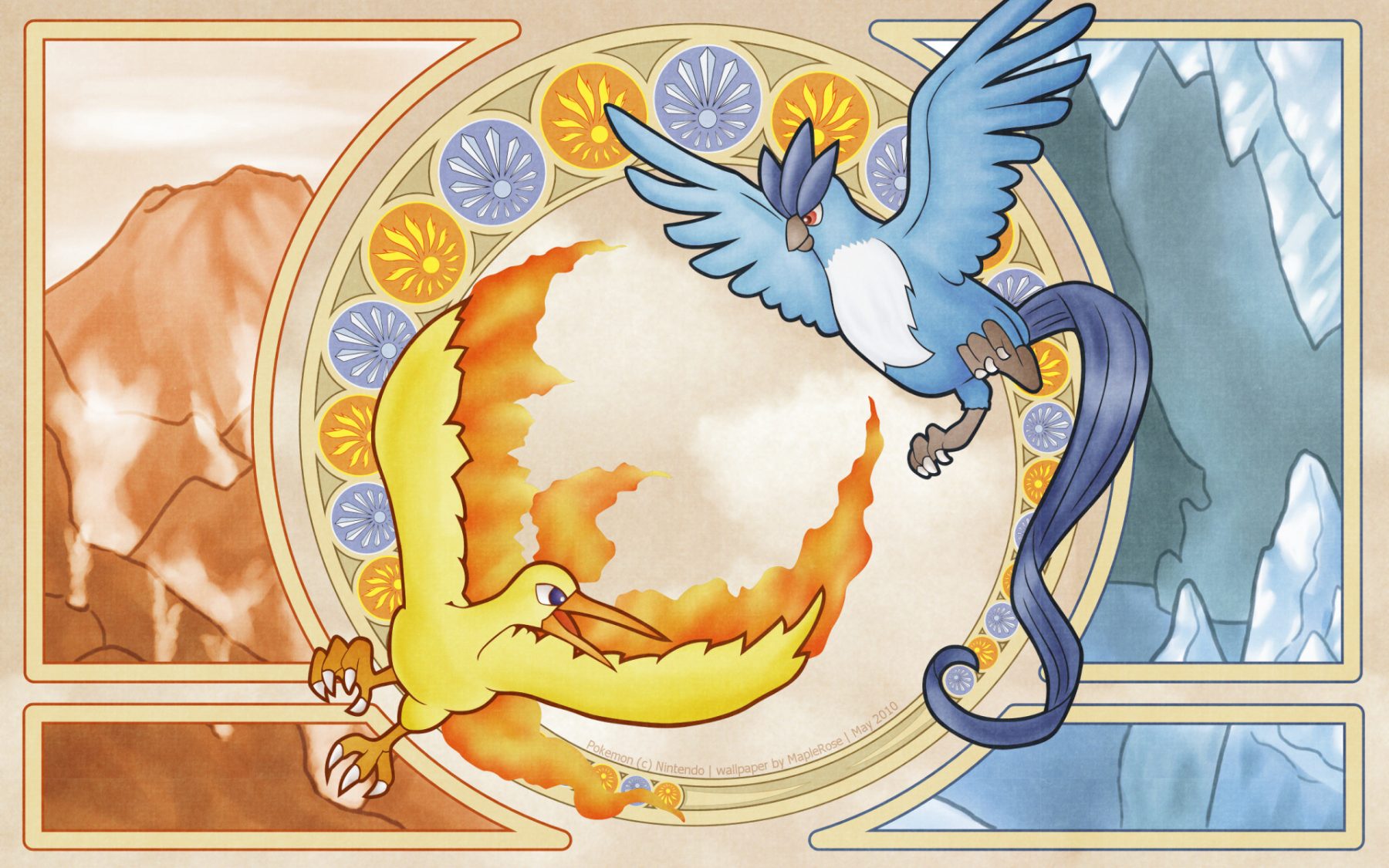 Fire and ice pokemon Go (Image Source-PokeWalls)