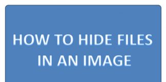 how to hide files in images