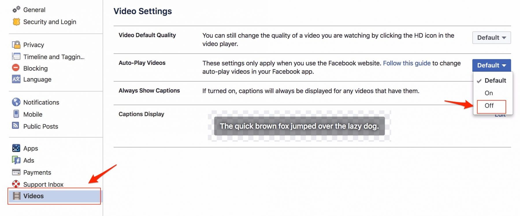 how to disable facebook video ads from auto playing