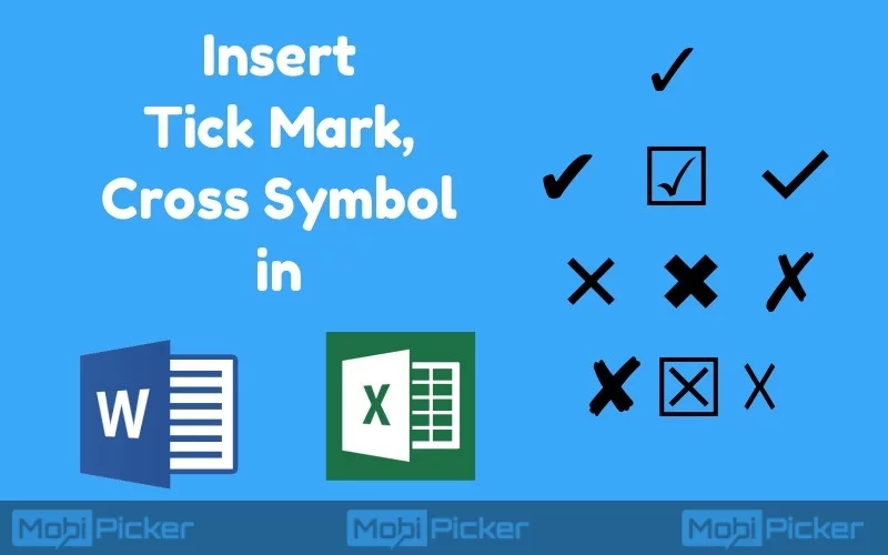 How to Insert a Check Mark Symbol [Tickmark ✓] in Excel