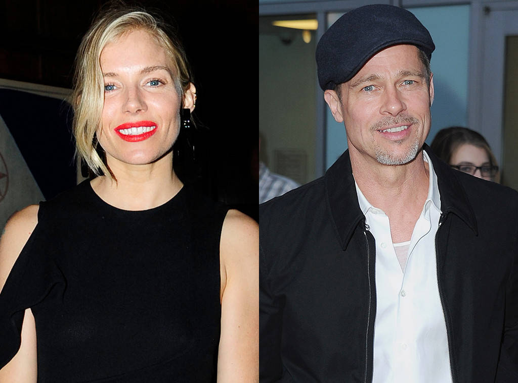 E! Online Brad Pitt and Sienna Miller