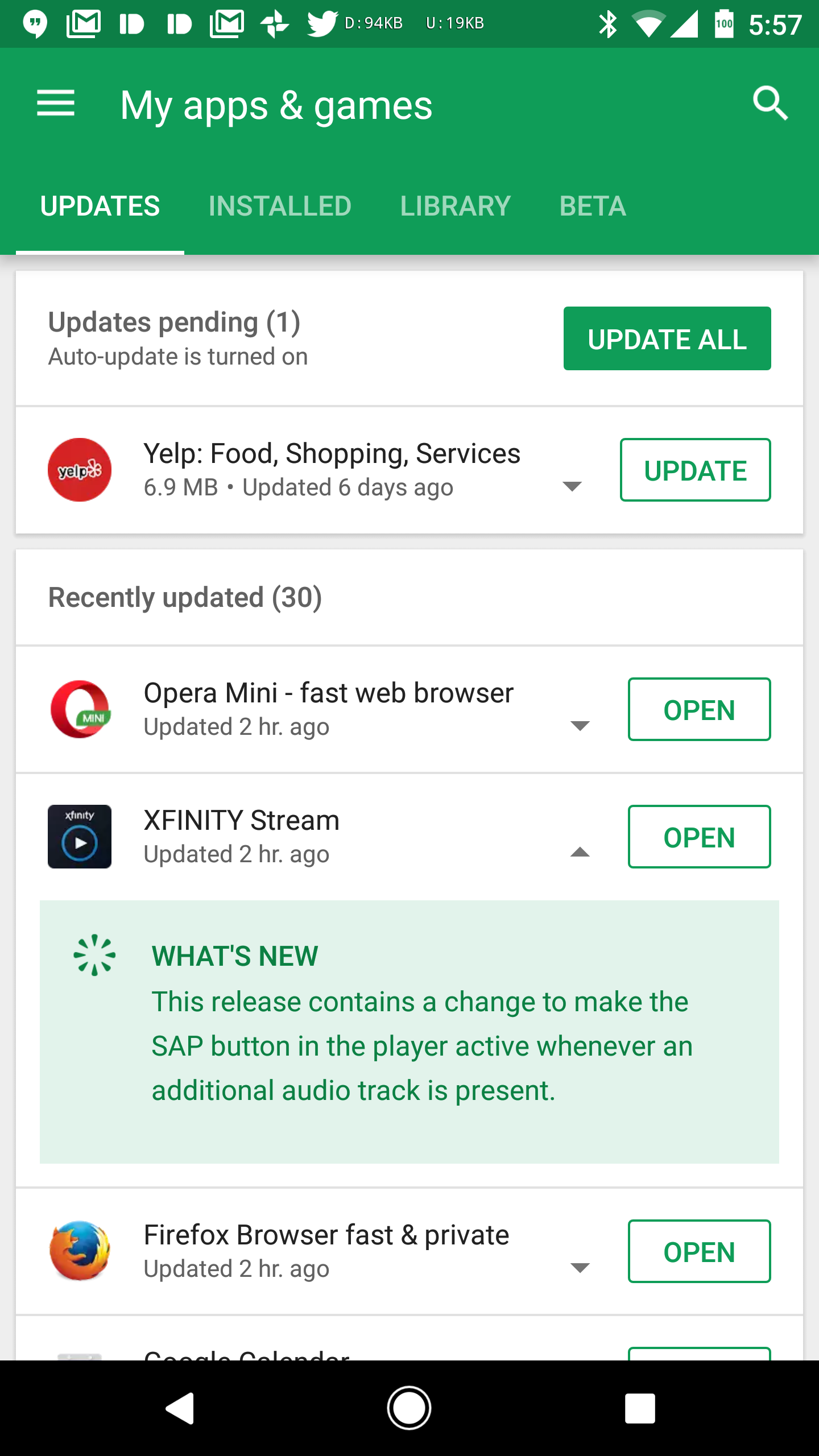 google play store update