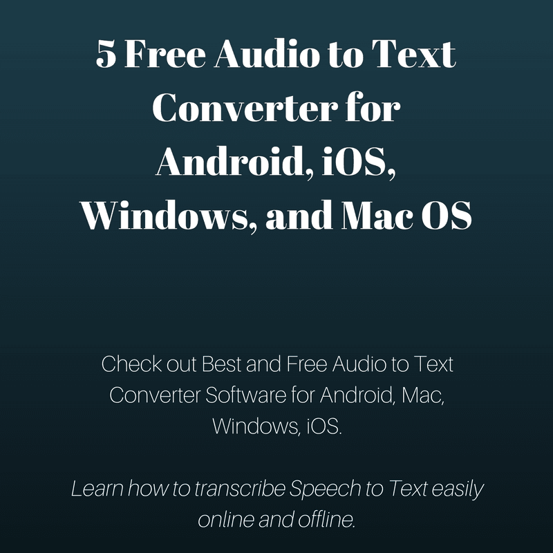 Free Audio To Text Transcription Software For Mac Free Audio To Text Transcription Software For Mac