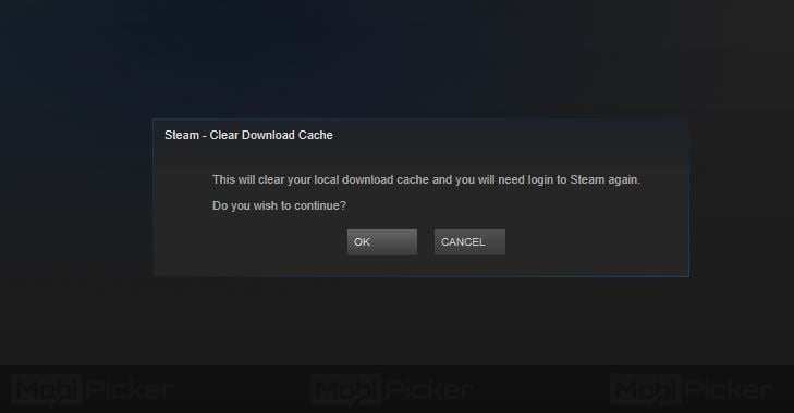 clear download cache on steam to fix disk write error