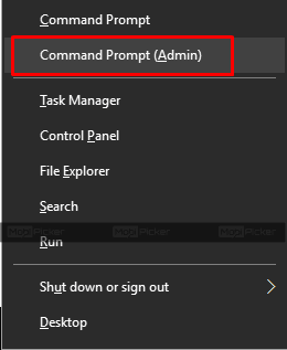 how to open command prompt admin in windows 10
